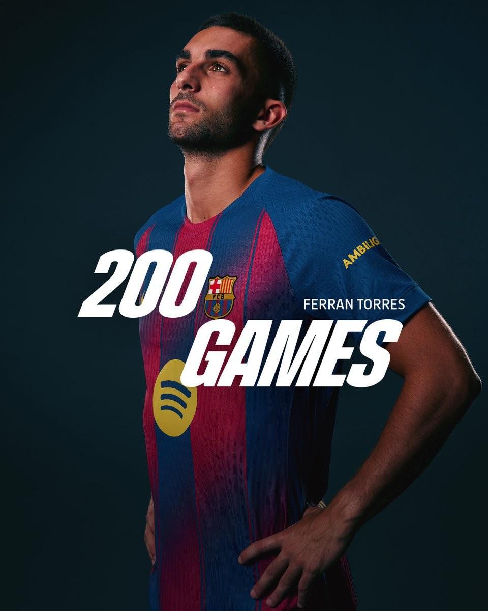 雷速官网-替补上阵，费兰迎来巴萨生涯第200场正式比赛